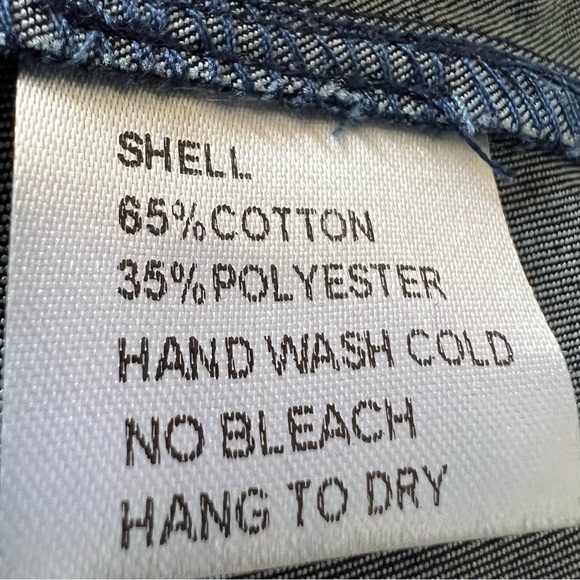 WHY DRESS Denim Off the Shoulder Top Women’s Size Large - Picture 6 of 6